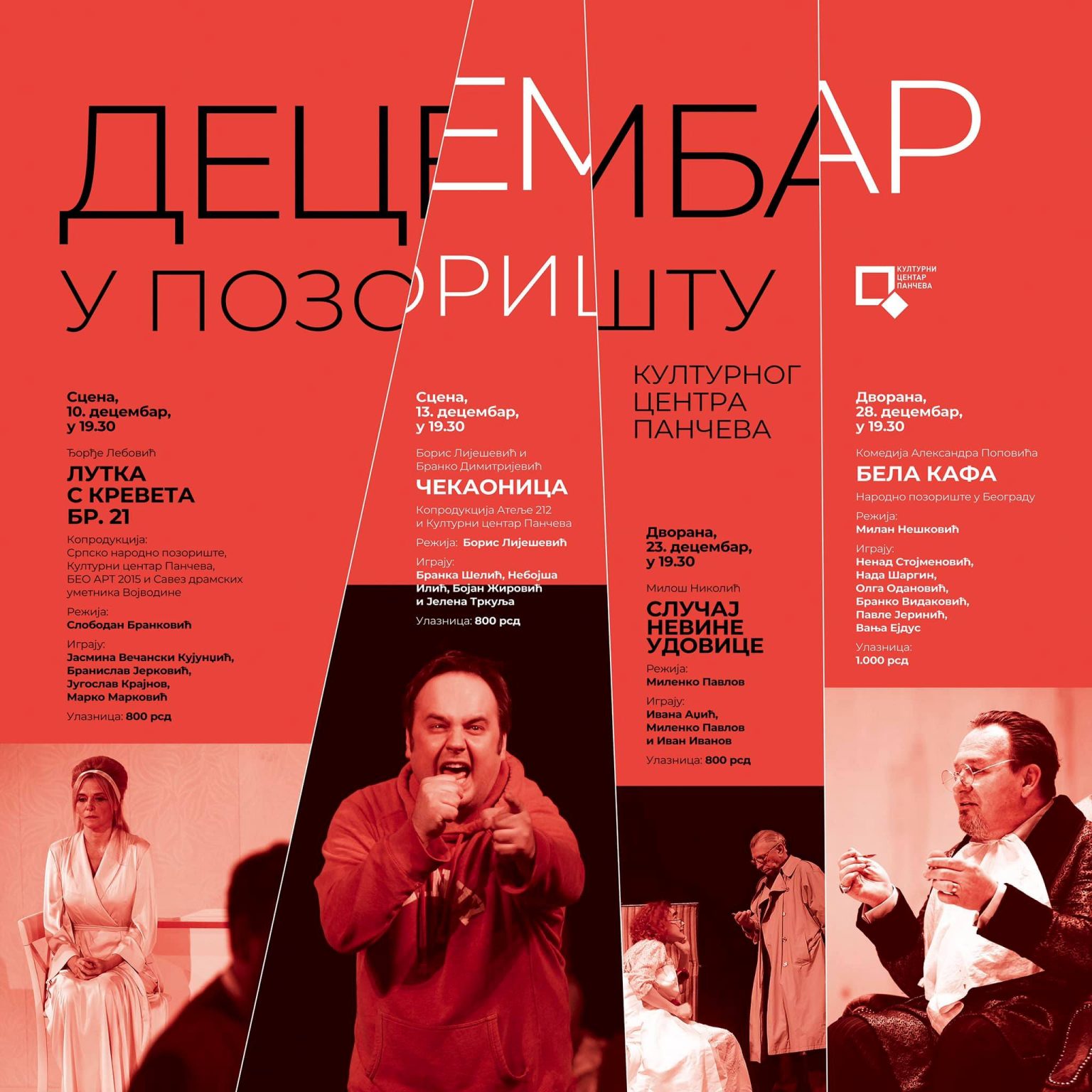 Kulturni centar Pančevo objavio pozorišni repertoar za decembar